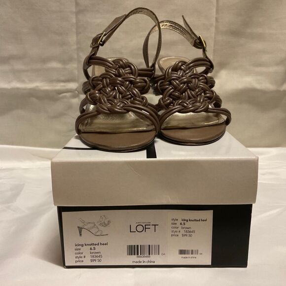 Ann Taylor LOFT, Icing Knotted Heel, Brown, 6.5M - Picture 6 of 6